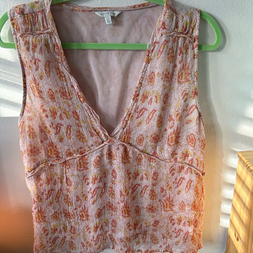 Floral Pink Tank Top